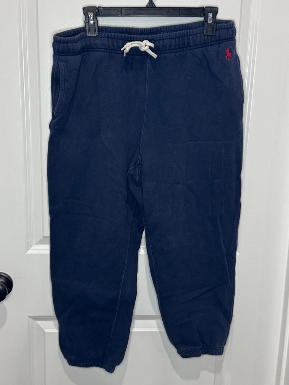 Ralph Lauren Navy Sweatpant Joggers with White Drawcord